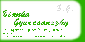 bianka gyurcsanszky business card